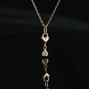 Gray Diamond charm in 14K gold